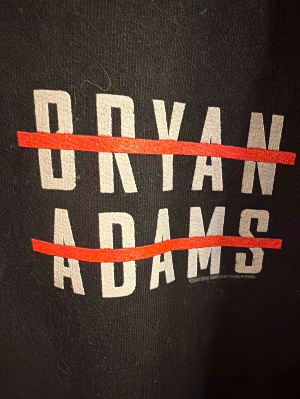 Bryan Adams Hoodie Mens Large Black Shine A Light Tour Zip Sweatshirt Jacket